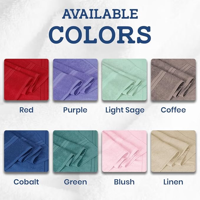 Casa Lino Bath Sheets Set Extra Large - 100% Cotton Extra Large Bath Towels - Highly Absorbent & Quick Dry Oversized Towels for Adults - 60" x 30" - Pack of 2 - (Purple)