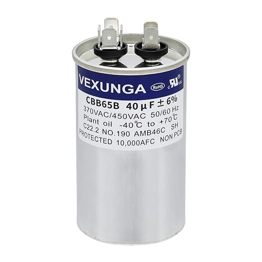 VEXUNGA 40uF 40 MFD 370VAC 440VAC 450VAC 50/60Hz CBB65 CBB65B Run Start by VEXUNGA