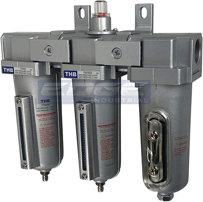 3 STAGE, INDUSTRIAL GRADE IN-LINE COALESCING FILTER & DESICCANT AIR DRYER by Unknown