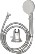 RV Outdoor Shower Head Kit with Garden Hose Fitting and Suction Cup - RV Outside Shower - Easily Installed and Removed On Outside of Camper(RV Shower Head Kit with on/off switch, chrome)