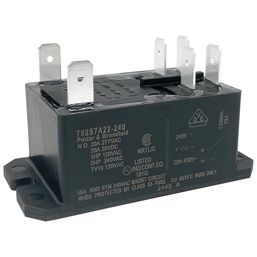 T92S7A22-240 Power Relay, 6-Pin DPST-NO 30A 240VAC Compatible - Image 2