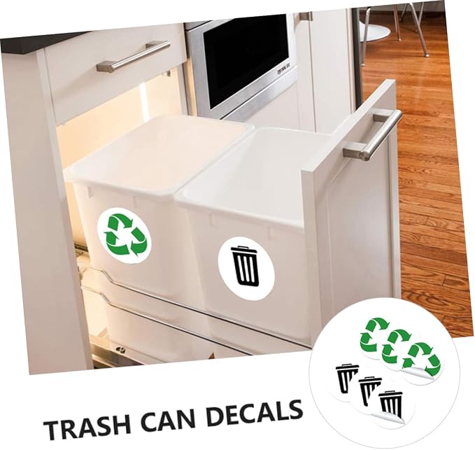 6 Sheets Self-Adhesive Garbage Classification Label Stickers - Image 5