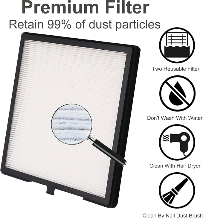 Nail Dust Collector Filters 2 Pack Nail Dust Suction Collector Replacement - Image 3