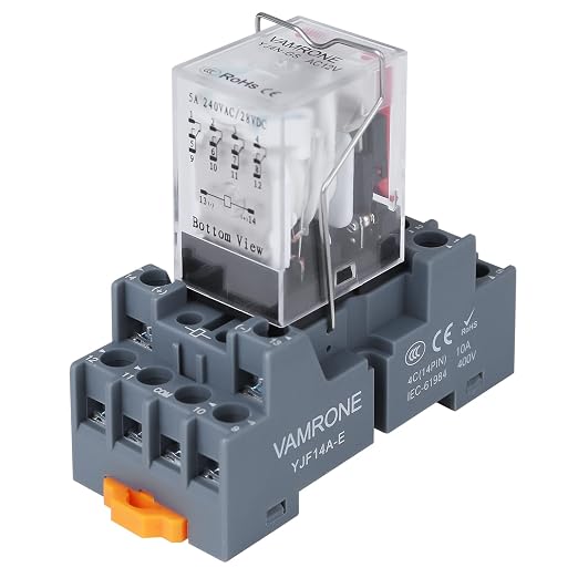 Electromagnetic Power Relay, 14-Pin 5A 12 AC Relay Coil by VAMRONE