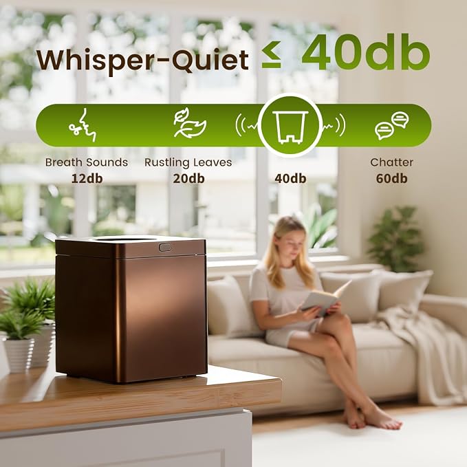 TOPZEE Electric Composter:3L Kitchen Compost Bin Countertop Indoor Odorless - Image 4