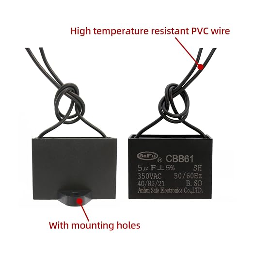 CBB61 Capacitor 5uf 350V AC Ceiling Fan 2 Wire 50/60Hz - Image 3