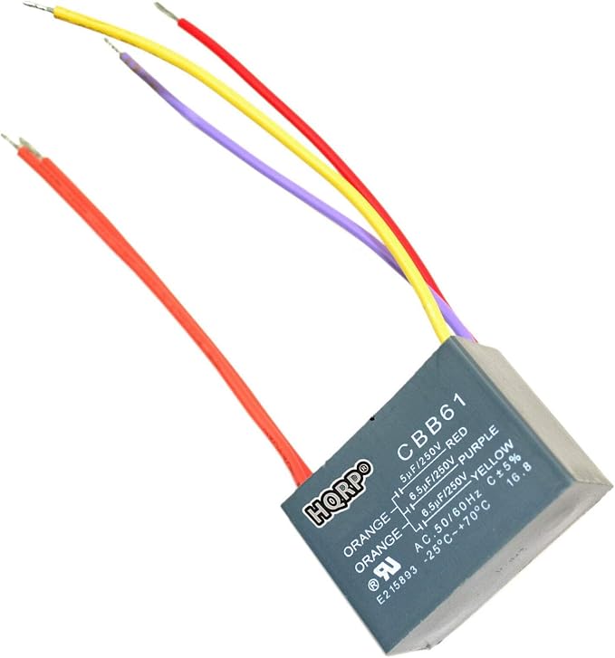HQRP Capacitor compatible with Hampton Bay Ceiling Fan 5uf+6.5uf+6.5uf 5-Wire - Image 3