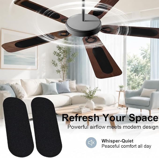 8 Pack Ceiling Fan Filters for Blades, Activated Coconut Carbon Fan Blade Air - Image 6