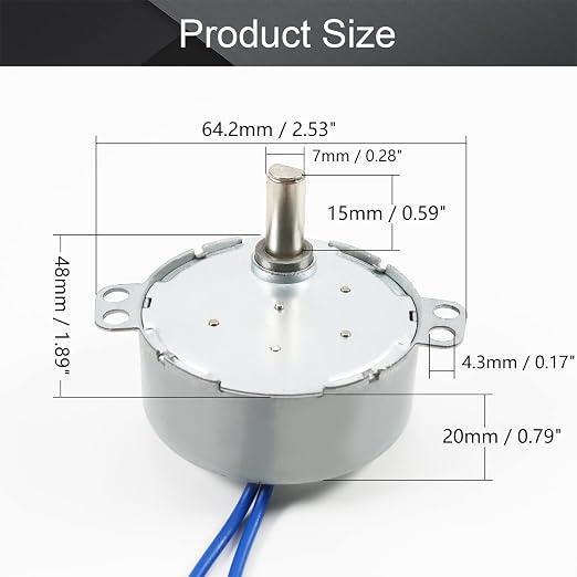 Fielect 2Pcs Synchronous Motor AC 110V 2.5-3RPM Turntable Motor Synchron Motor - Image 2