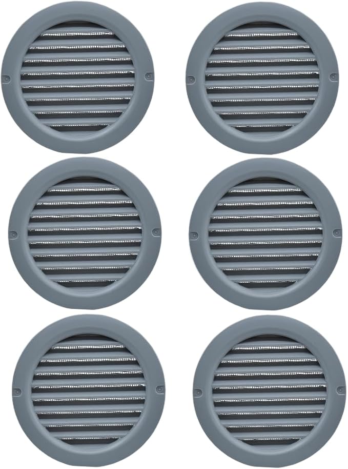 VENTS-US - 4" Round Plastic Vent Cover in Slate Grey - Compatible with a 4 Inch - Image 2