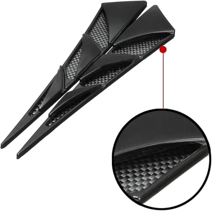 2Pcs Universal Black Cars Auto Vehicle Tuning Air Flow Intake Scoop Bonnet Vent - Image 4