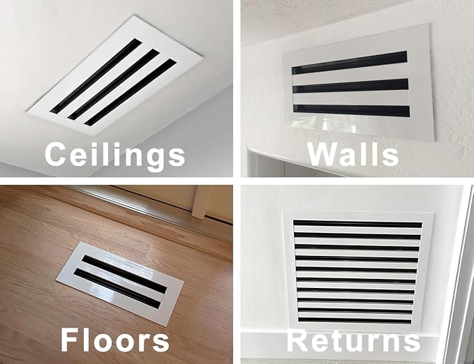 BUILDMART - 14x14 Modern AC Vent Cover - Decorative White Aluminum Air Vent - - Image 5