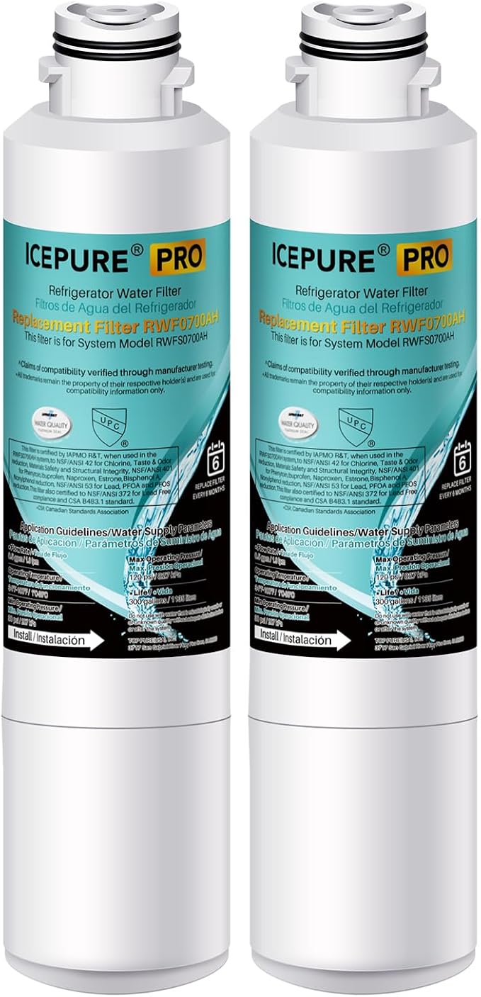 ICEPURE PRO DA29-00020B NSF401&473&53 Samsung Refrigerator Water Filter by ICEPURE