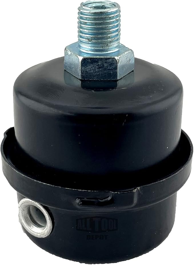1/4" NPT Air Compressor Intake Filter Silencer Metal Housing and Element - Image 2
