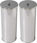 Zenna Home Toilet Paper Holder Stand, Enclosed Toilet Paper Storage Holds 3 TP Rolls, Rust Resistant Bath Tissue Holder with Lid, Stainless Steel (Pack of 2)