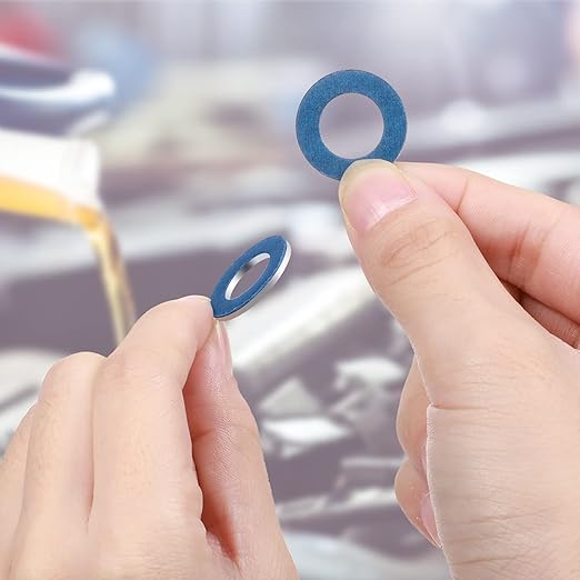 Mudder 50 Pieces Aluminum Engine Transmission Fluid Oil Crush Washers Drain - Image 5