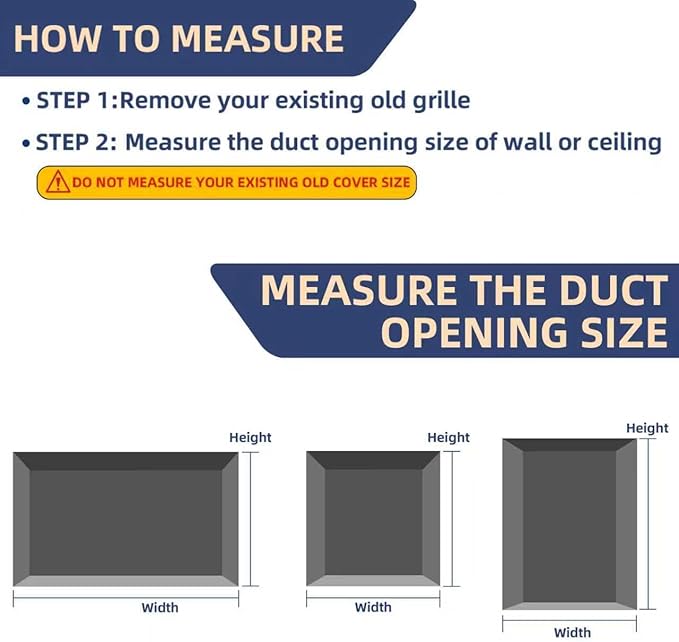 Return Air Grille Fit 24x10 Duct Opening, Steel Air Return Vent Cover Grill - Image 2