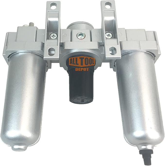 1/2" NPT HEAVY DUTY Compressed Air In Line Filter Regulator Lubricator Oiler - Image 5