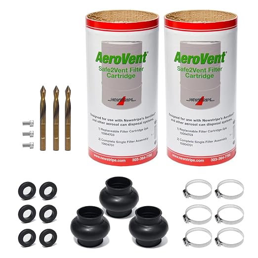 AeroVent 3X Maintenance Kit | for AeroVent 3X Aerosol Can Disposal System | by Newstripeisaleadingmanufacturerofequipmentforathleticfieldlinemarkingpavementandfloorstripingandindustrialrecyclinganddisposal