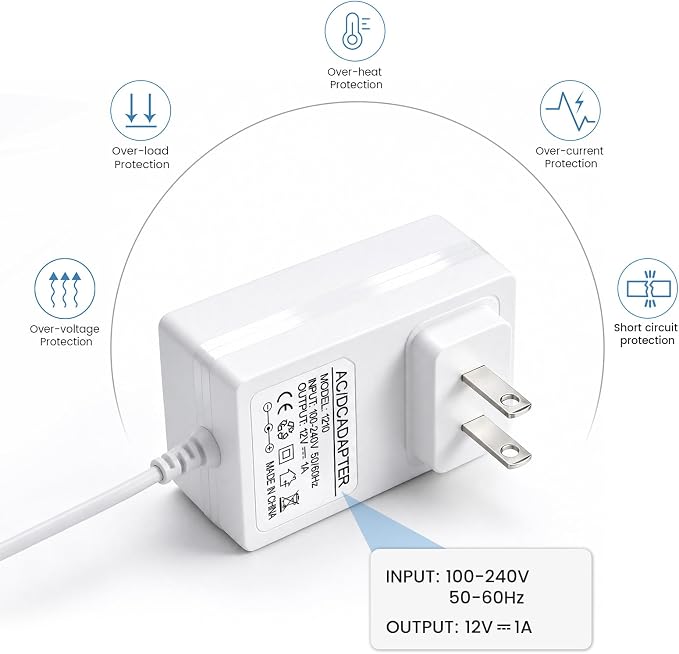 12V Air Purifier Power Cord for LEVOIT LAP-C161-WUS LAP-C161-KUS, 6.6 ft Core - Image 5