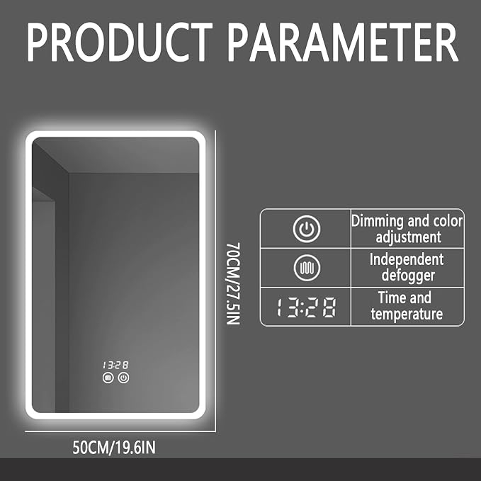 Backlit LED Illuminated Bathroom Mirror - Image 2