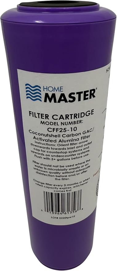 Home Master CFF25-10 Jr F2 Replacement Fluoride Filter, Fits Standard 10” by HomeMaster