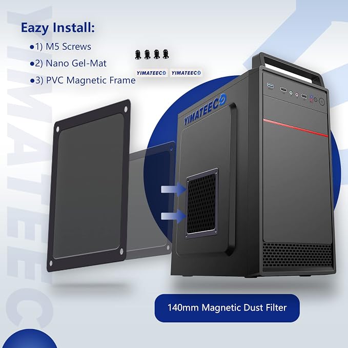 Dust Filter PC 140mm for Computer Cooler/PSU/Routers Nylon 80 Mesh, Magnetic - Image 5