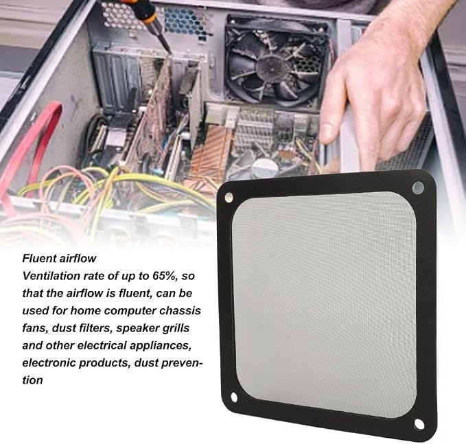 5Pcs PC Fan Dust Filter 140mm – Magnetic Frame Nylon Mesh Cover - Image 7