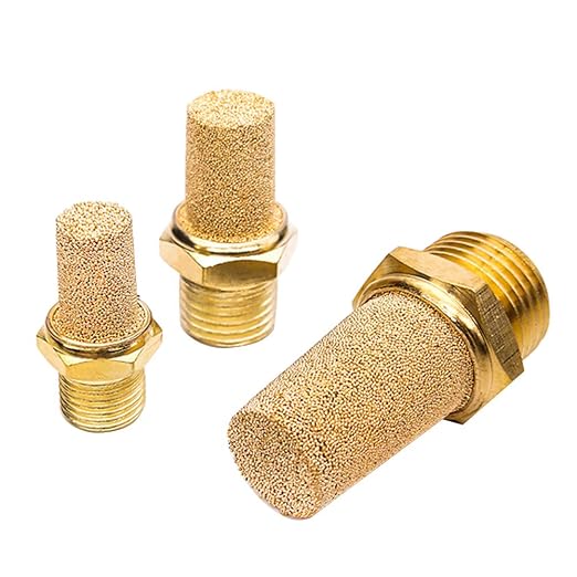 Beduan 3 Pcs Pneumatic Brass Exhaust Muffler Filter, 1/4" Male Thread Hex by Beduan
