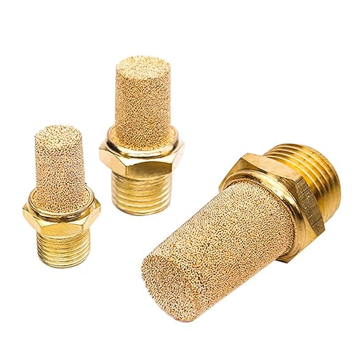 Beduan 3 Pcs Pneumatic Brass Exhaust Muffler Filter, 1/8" Male Thread Hex by Beduan