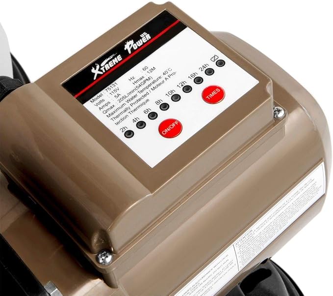 XtremepowerUS 16" Sand Filter Swimming Pool 3/4 HP Pool Pump Timer 15, 000GAL - Image 7