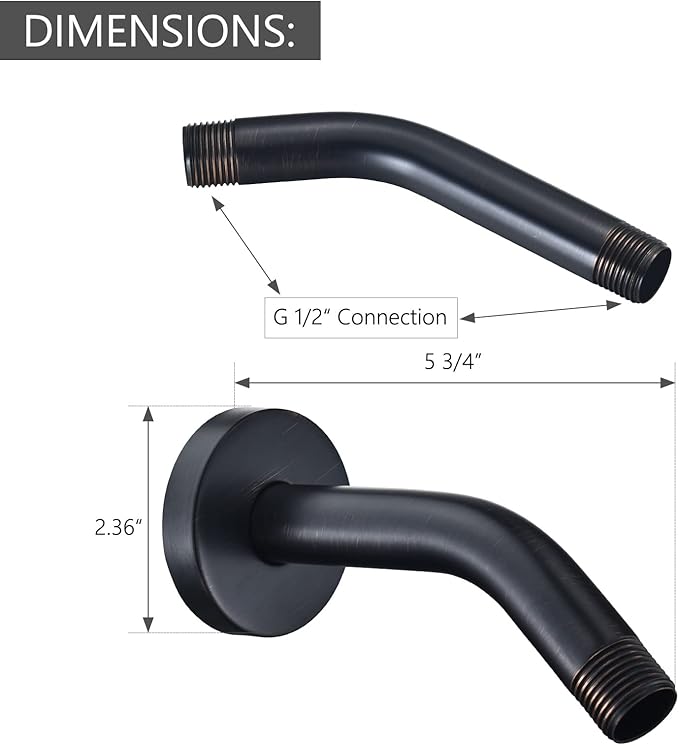 Wall Mounted Extention Shower Arm (Sold with Shower Arm Flange) for U4993-RB 6-inch, Venetian Bronze