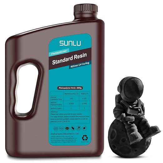 SUNLU 3D Printer Resin 3kg, Fast Curing Standard 3D Resin by SUNLU