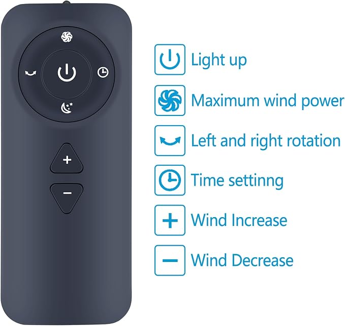 Replacement New Remote Control for U ULTTY Bladeless Tower Fan and Air Purifier - Image 7