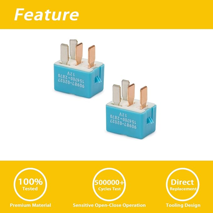 90987-02027 156700-2870 Relay 4 pcs 12V 4 pin Multi Relay Compatible - Image 4
