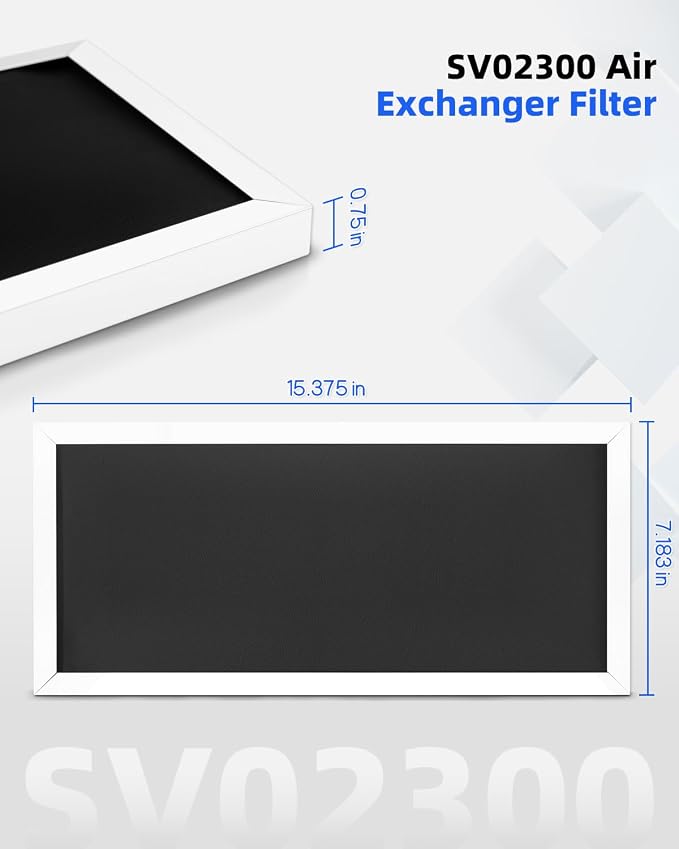 SV02300 Air Exchanger Filter, 15-3/8 x 7-1/8 x 5/8 inches - Image 2