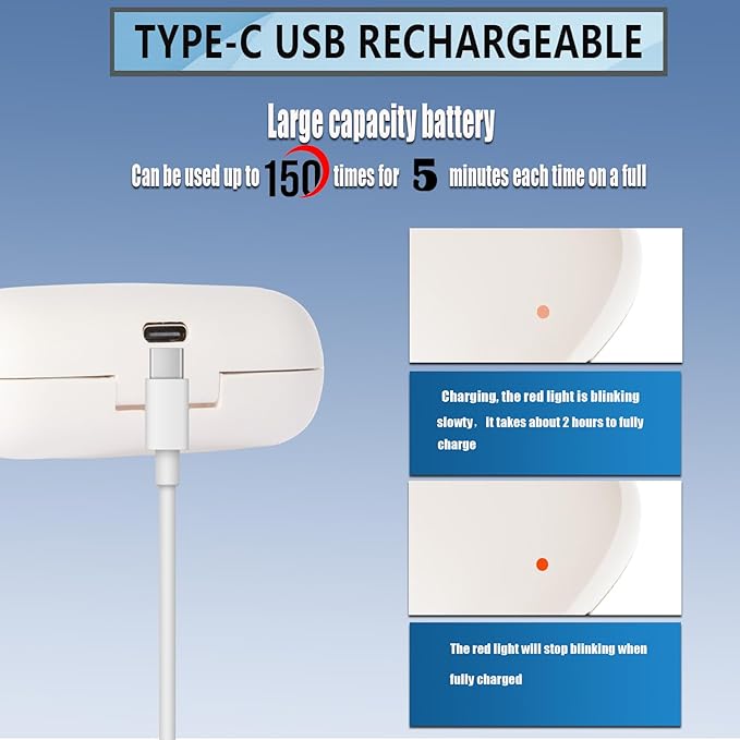UV-C Toothbrush Sanitizer Cover Case and Holder Electric Travel Toothbrush Cover with Holder for Any Toothbrush Head Rechargeable Toothbrush Travel Case White