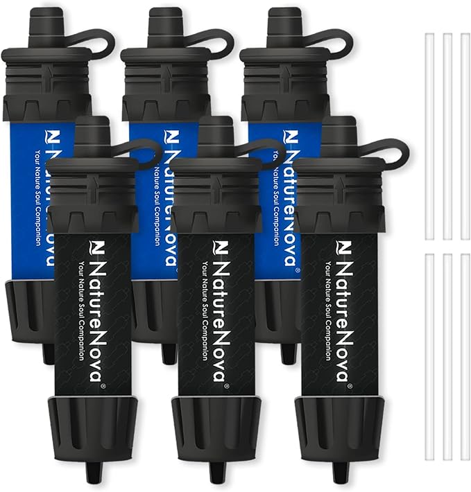 Mini Water Filter NatureNova Portable Emergency Water Filtration System Hiking by NatureNovaProducts