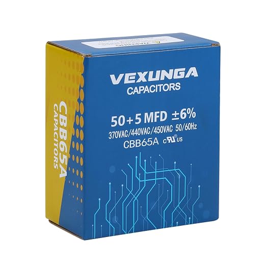 VEXUNGA 50/5 uF 50+5 MFD 370V 440V 450V Oval Dual Run Start AC Capacitor 50 5 - Image 6