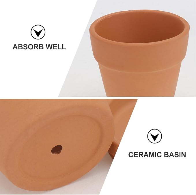 5pcs Red Terracotta Succulent Flower Pots - Image 3