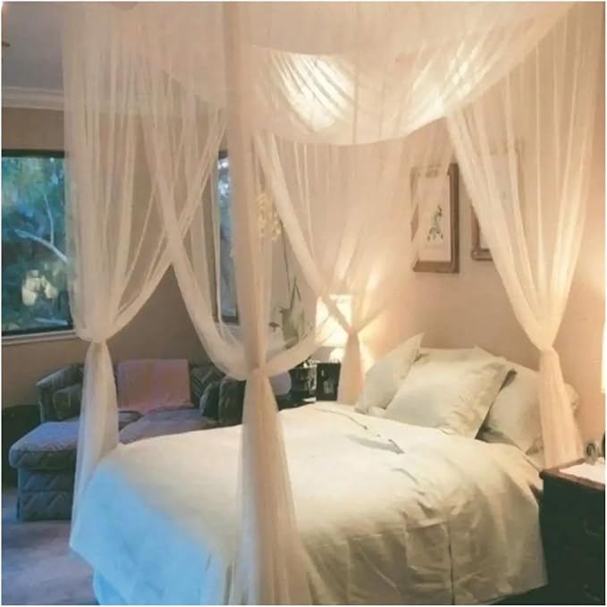 Canopy Bed Curtains Black/White/Beige Elegant Lace Canopy Curtain by Unknown