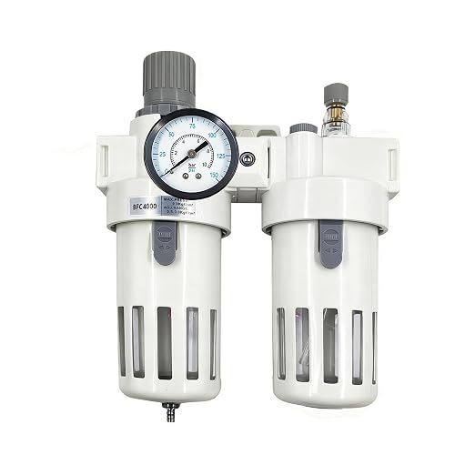 XingNEeng 1/2" NPT Compressed Air Filter Regulator Lubricator Combo, Water/Oil by Unknown