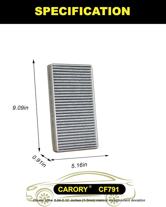 CARORY Cabin Air Filter w/Activated Carbon - Image 2