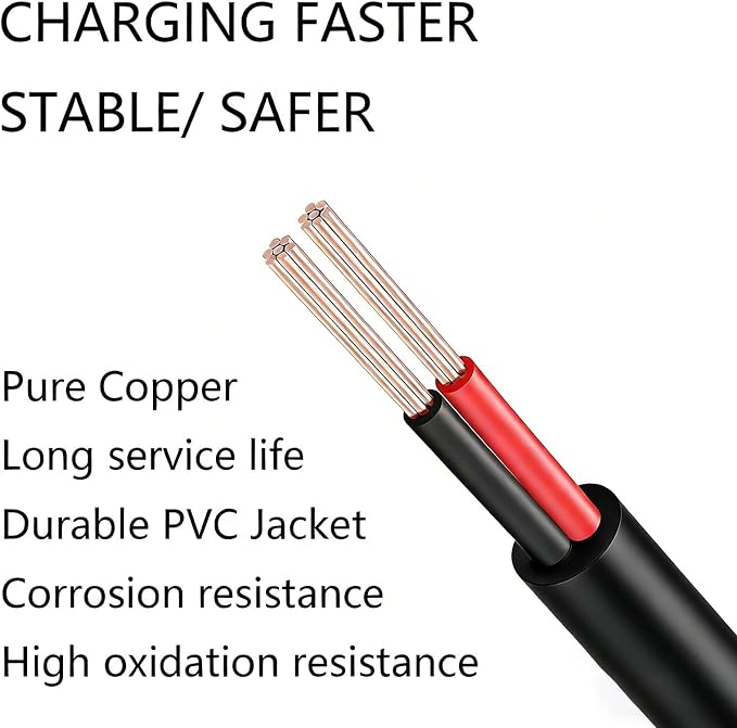 12V 2A AC DC Power Adapter, 6.6FT Cable - Image 5
