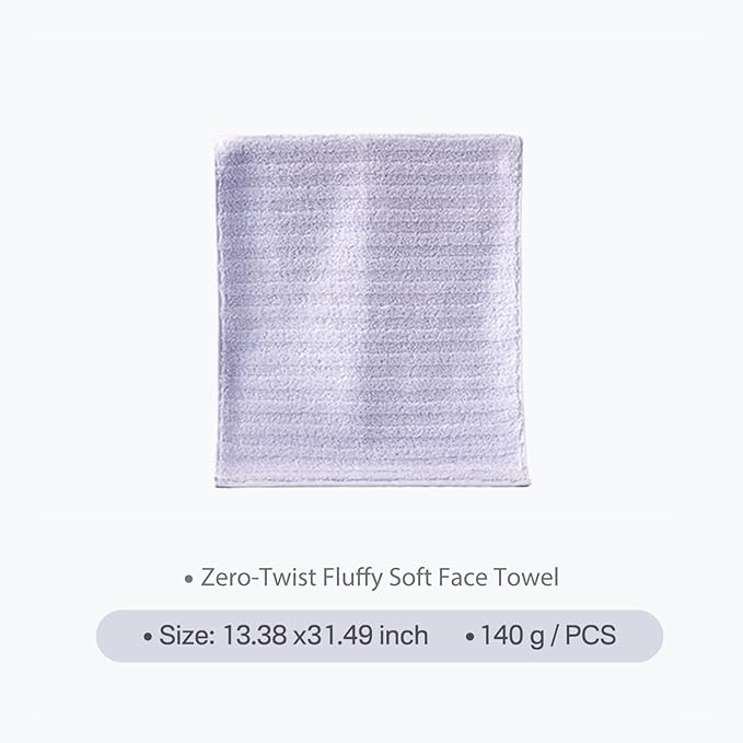 Vie Triomphe Facial Towels Washcloth (Green+Pink+Purple+Yellow) Luxury Hand Towels for Bathroom,100% Cotton Quick Dry Absorbent Soft Hand Towel Set 13.38 * 31.49 Inch Wash Clothes;