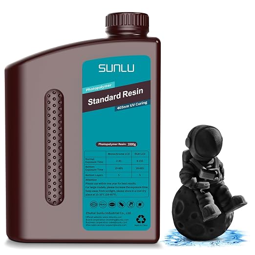 SUNLU 3D Printer Resin 2kg, Fast Curing Standard 3D Resin by SUNLU