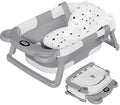 TPN Collapsible Baby Bathtub, Baby Bath Tub with Soft Cushion & Real-Time Thermometer, Baby Bathtub Infant to Toddler Tub (0-36 Months), Portable Newborn Travel Bath tub
