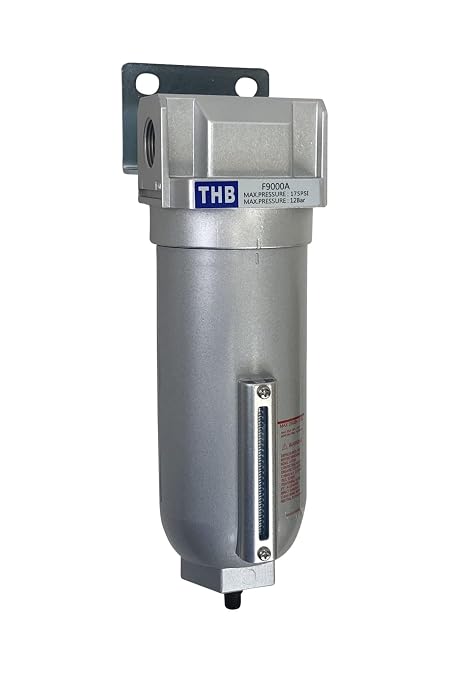 3/4" NPT Industrial Particulate Filter, Removes Water, Debris from Compressed - Image 2
