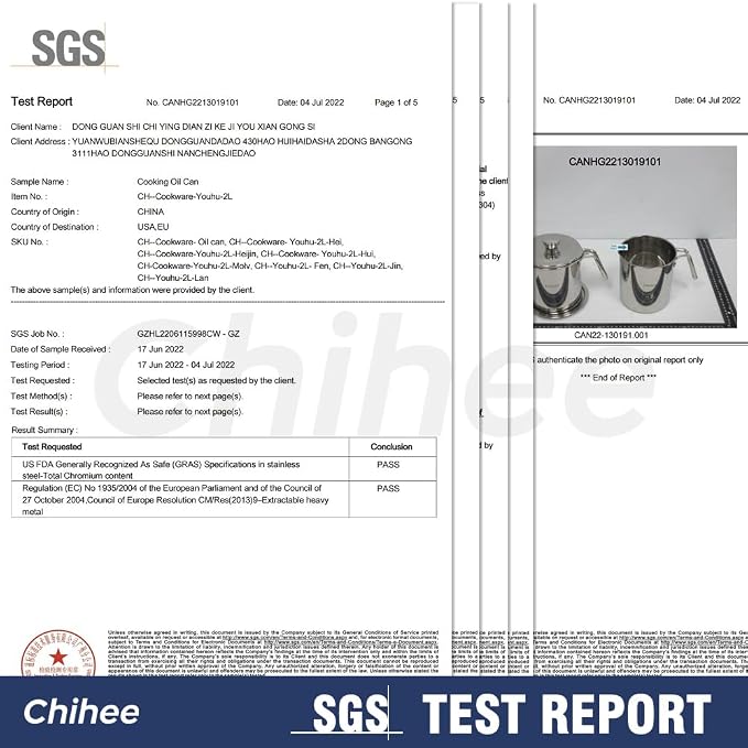 Chihee Grease Container Stainless Steel Bacon Grease Saver - Image 7