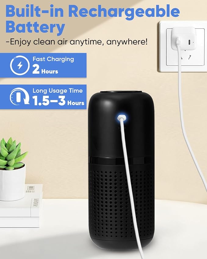 KEN BROWN Rechargeable Portable Air Purifier - Image 4